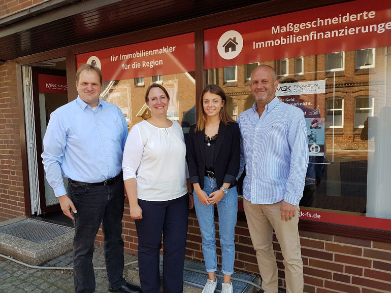 Das MGK Team. Thorsten Klahr, Claudia Schwarz, Angelique Mevius und Lars Peters.